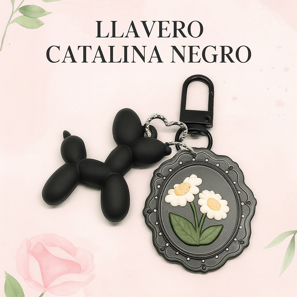 Llavero Catalina- Negro 🖤