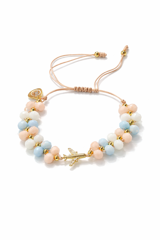 Pulsera “Viajera” ✈️- Tejida | Letras by Mei