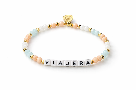 Pulsera “Viajera” ✈️ | Letras by Mei